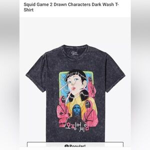 NWT Squid Game Drawn Characters Tee Shirt Size 3X